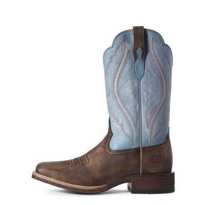 Ariat Western: PrimeTime Botas Western Mujer - Marrones / Azules (GMRQH5802)